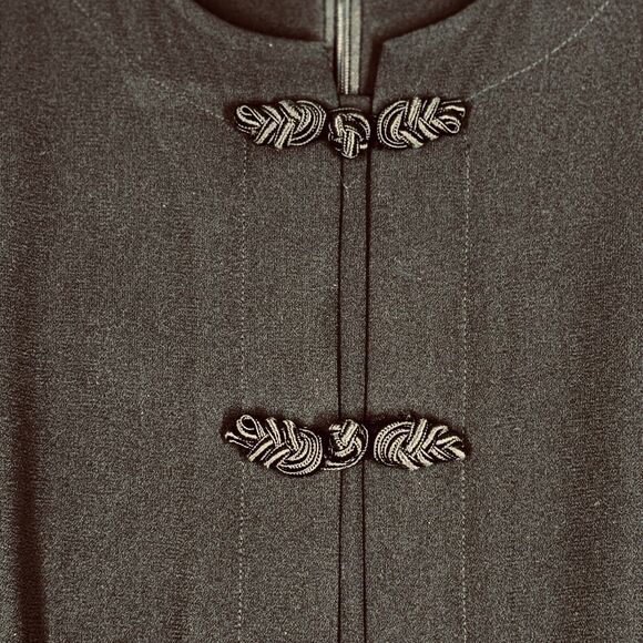 Debra Michaels Dress Women 12 Black Neutral Minimalist Business Party Vintage - Picture 6 of 9